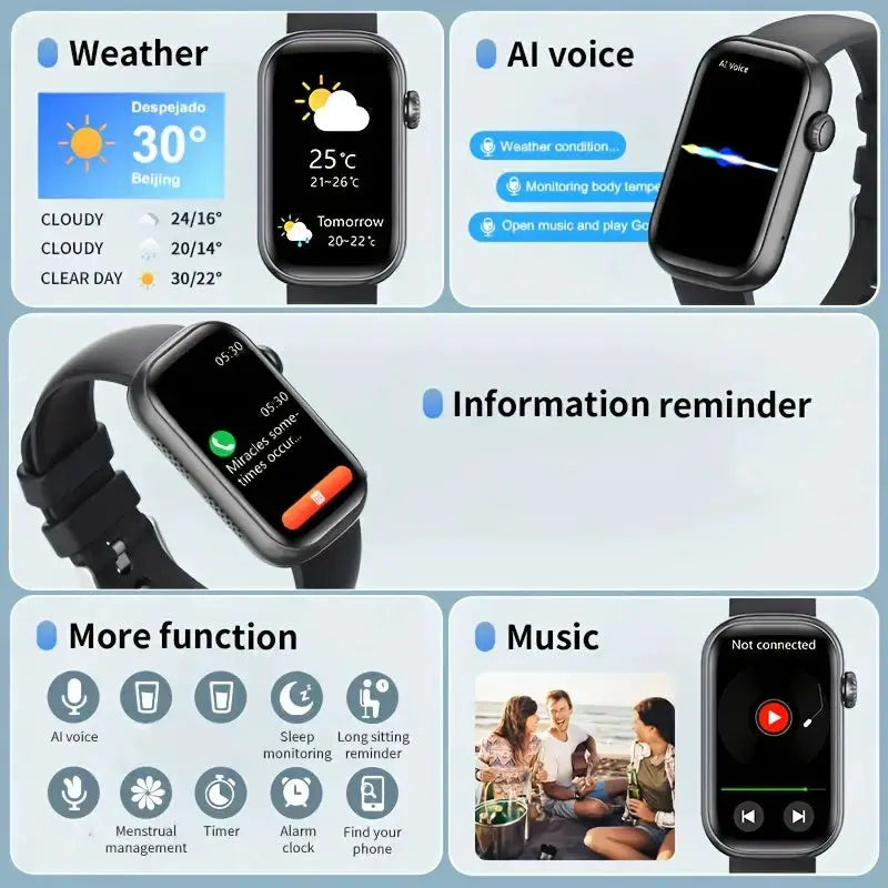 LIGE Smart Watch – HD TFT Display with Wireless Calls, 100+ Sports Modes (available in 3 colours) by Habicare