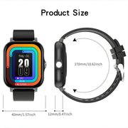 LIGE Smart Watch – Make/Answer Calls, Custom Wallpaper, Music Control (4 colours available) by Habicare