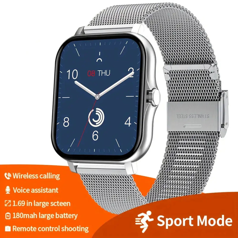 LIGE Smart Watch – Make/Answer Calls, Custom Wallpaper, Music Control (4 colours available) by Habicare