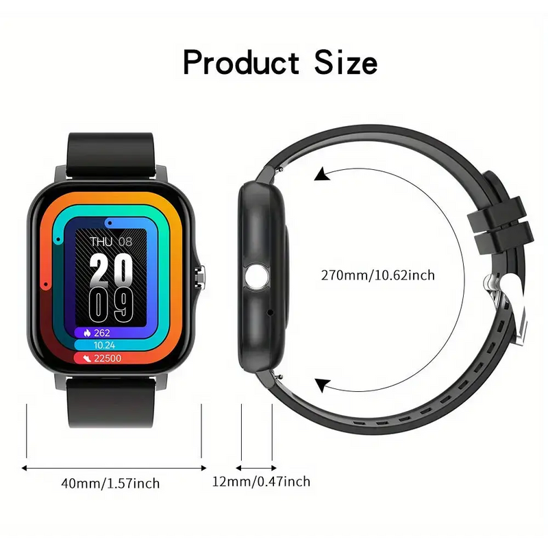 LIGE Smart Watch – Ultra-Thin Design with Wireless Calls (8 colours available) by Habicare
