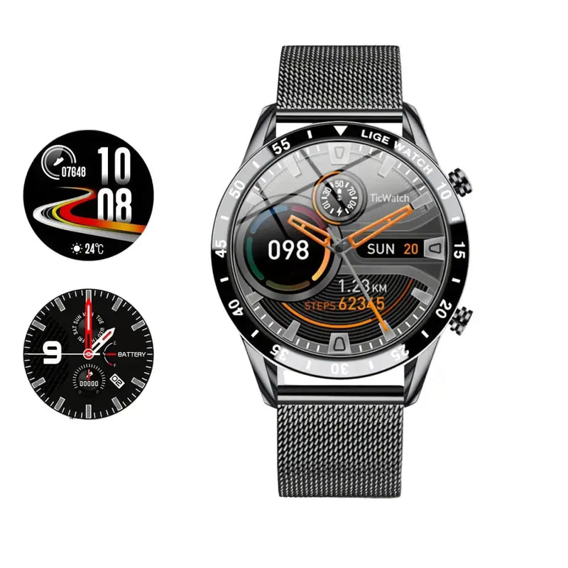 LIGE Smartwatch – Full Touchscreen with Call Management (4 types available) by Habicare
