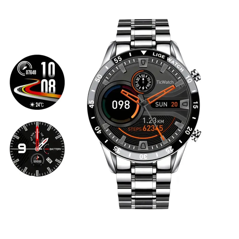 LIGE Smartwatch – Full Touchscreen with Call Management (4 types available) by Habicare