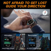 LIGE Smartwatch – HD Touch Display, Wireless Calls, Notifications, Pedometer & Long Battery Life by Habicare