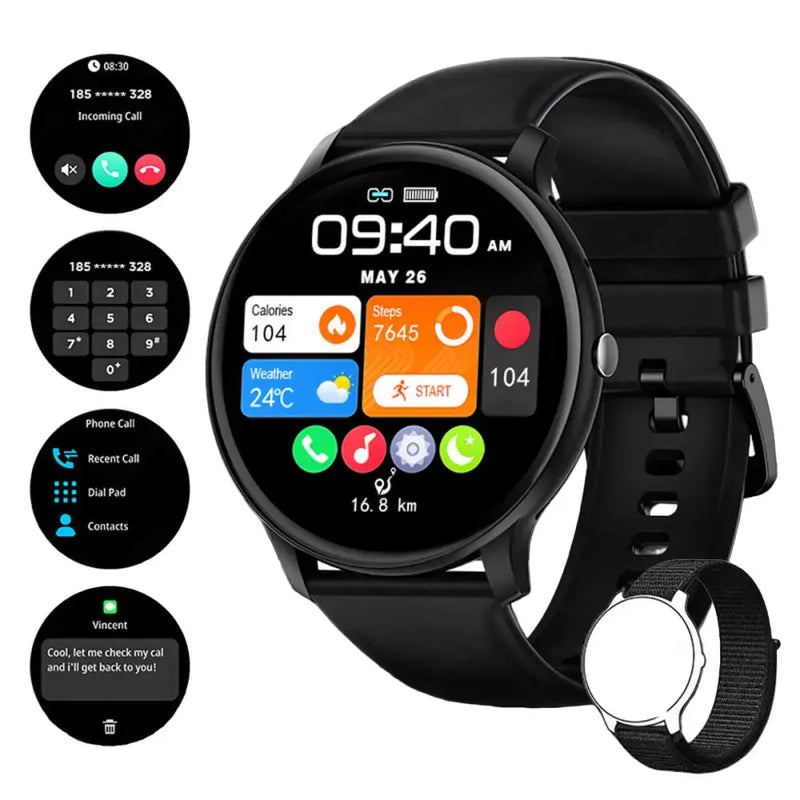LIGE Smartwatch – Multi-Colour Silicone Strap (11 colours available) by Habicare