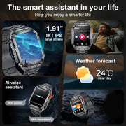 LIGE Smartwatch – Wireless Calling, 100+ Sports Modes, AI Voice (4 types available) by Habicare
