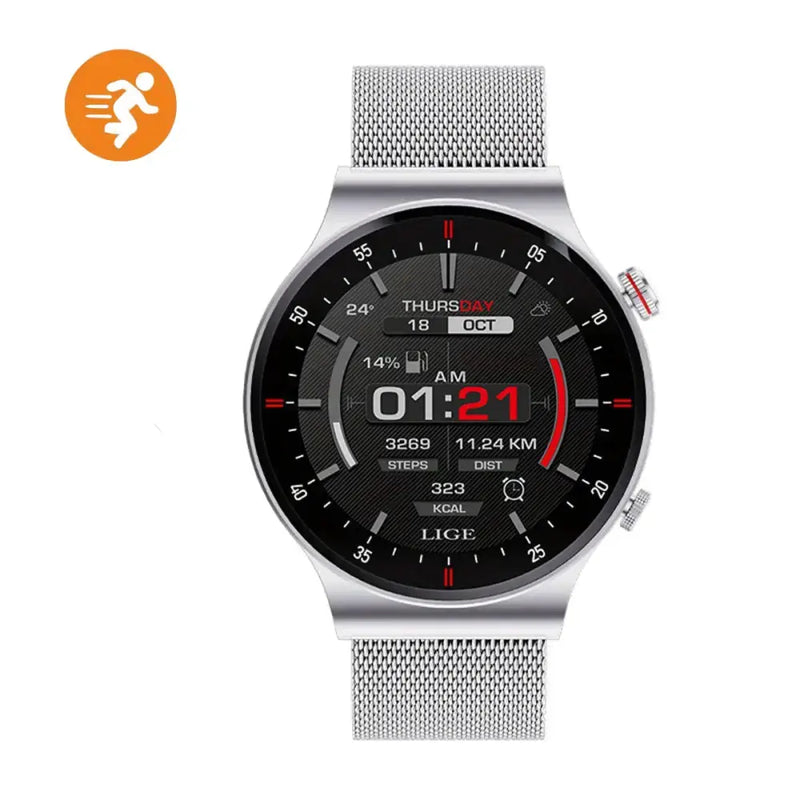 LIGE Sports Watch with Step Counter, Alarm, Wireless Calls, Weather Forecast (8 types available) by Habicare