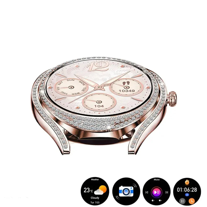 LIGE Women's Smartwatch – 3.25cm AMOLED Fitness Tracker with 100+ Sports Modes (3 colours available) by Habicare