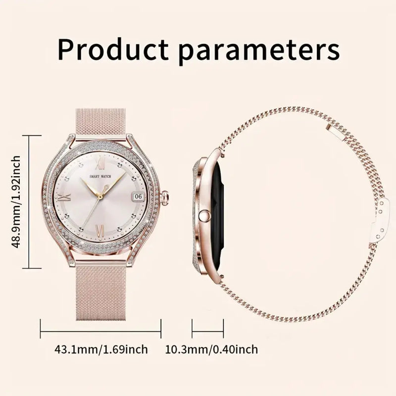 LIGE Women's Smartwatch – 3.25cm AMOLED Fitness Tracker with 100+ Sports Modes (3 colours available) by Habicare
