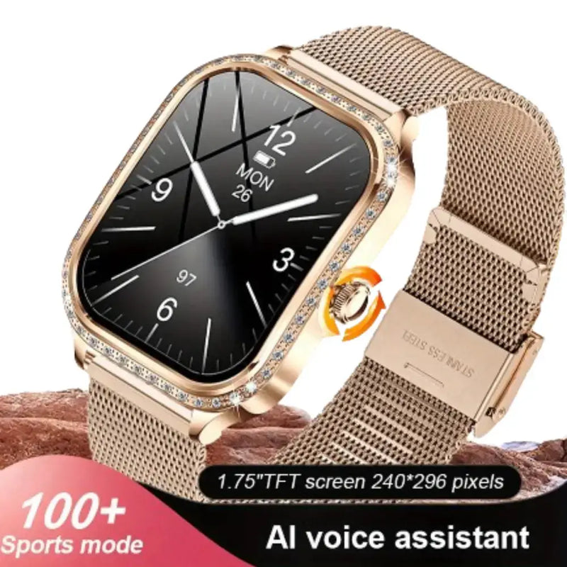 LIGE Women's Smartwatch – TFT HD Curved Screen, Wireless Calls, Voice Assistant (6 types available) by Habicare