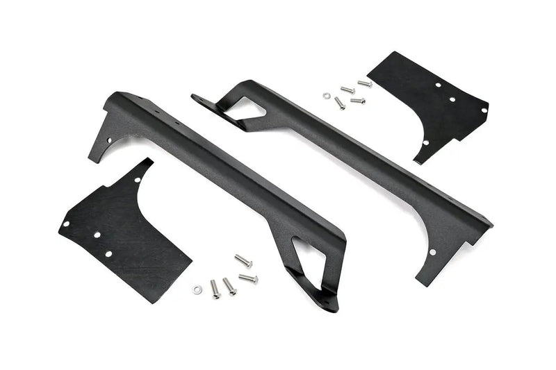 Jeep 50-inch Straight LED Light Bar Upper Windshield Mounts (97-06 TJ) by Magwarehouse.com