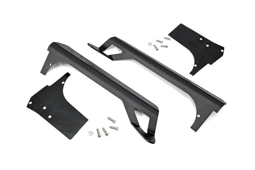 Jeep 50-inch Straight LED Light Bar Upper Windshield Mounts (97-06 TJ) by Magwarehouse.com