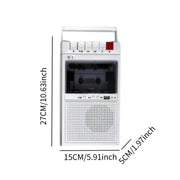 Lightweight Cassette Player with Stereo Speakers (available in Black & White) by Habicare