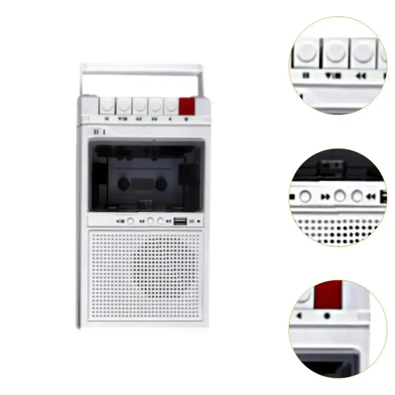 Lightweight Cassette Player with Stereo Speakers (available in Black & White) by Habicare
