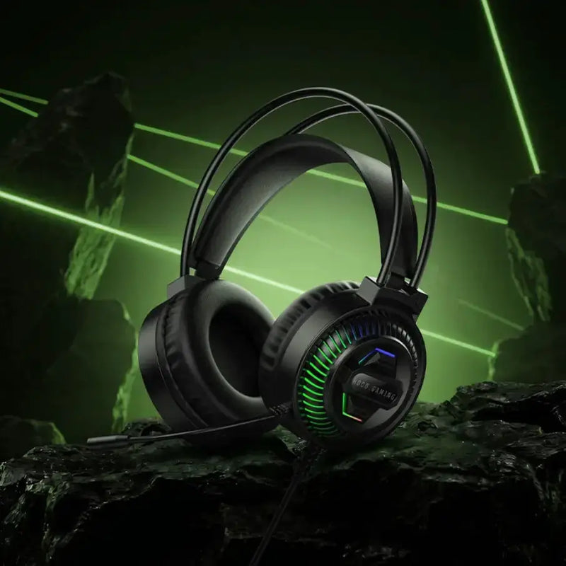 techplus Lightweight Wired Gaming Headset with 40mm Drivers, Mic & LED (W118) TechPlus W118 Wired Gaming Headset With 40mm Drivers