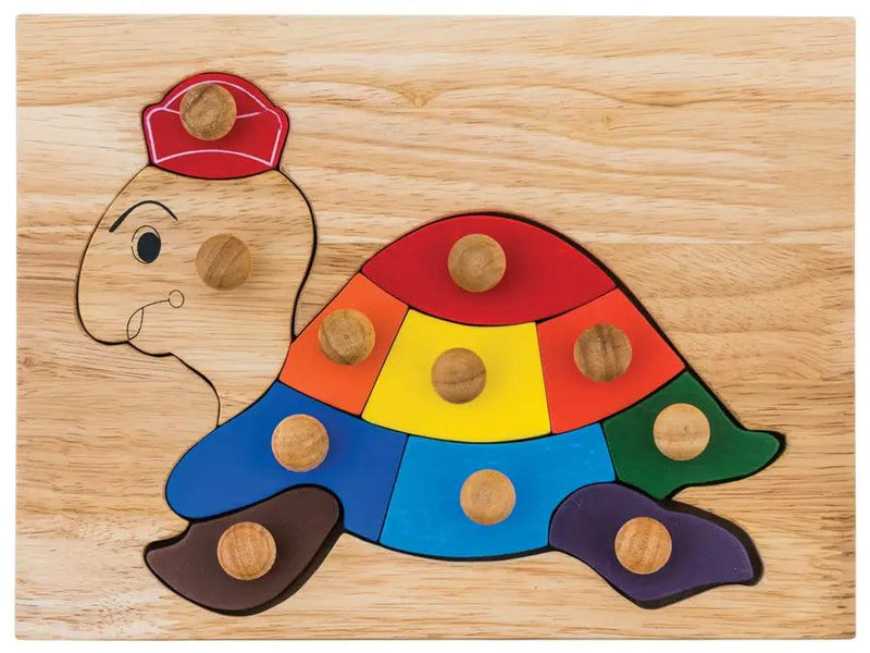 Wooden Turtle Knob Puzzle - QToys | Wooden Toy NZ by Curious Moonbeam