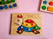 Wooden Turtle Knob Puzzle - QToys | Wooden Toy NZ by Curious Moonbeam