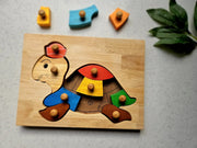 Wooden Turtle Knob Puzzle - QToys | Wooden Toy NZ by Curious Moonbeam
