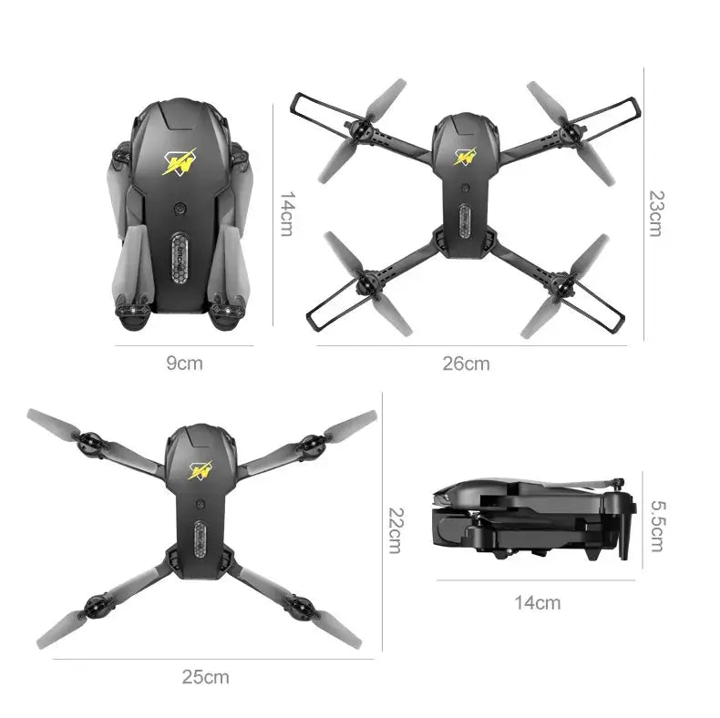 UAV Three Camera HD Drone - Optical Flow Positioning with Obstacle Avoidance | Orange & Black by Mead's Supply & Equipment Outfitters limited