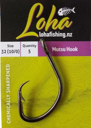 Loha HOOKS Loha Mutsu Hook size 25 (7/0) 10pk Loha Mutsu Hook Size 25 7 0 10 Pack High Carbon Steel