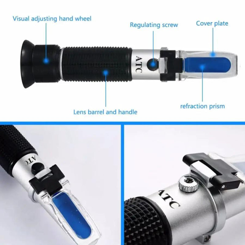 Refractometer - Sugar Concentration (0-10% Brix / Accuracy 0.1%) by 9eight5