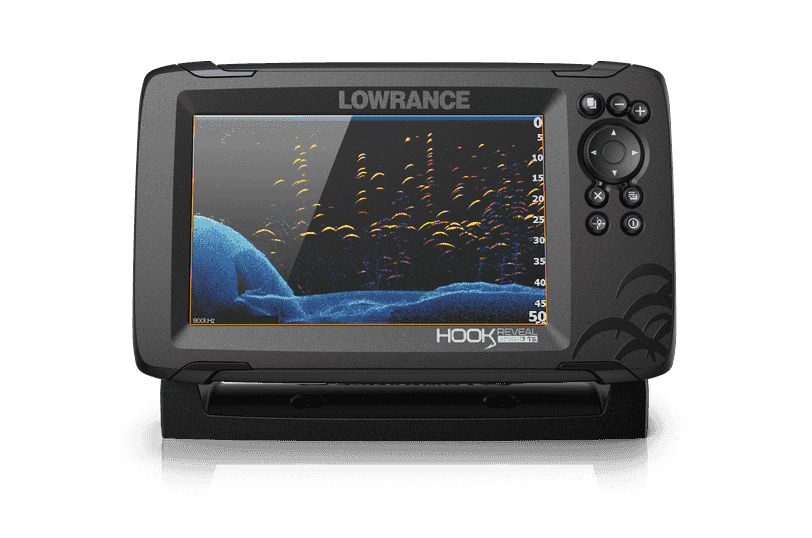 Lowrance HOOK Reveal-7 TripleShot AUS-NZ fish finder display with sonar imaging