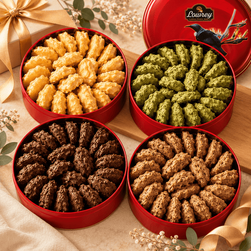 Lowrey Foods Butter Cookies Lowrey 4-Flavour Butter Cookies Gift Set | 4 Gift Tins Lowrey 4-Flavour Butter Cookies Gift Set | 4 Gift Tins