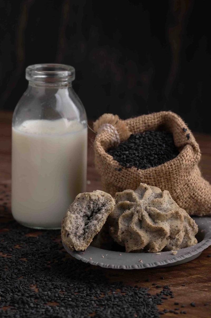 Lowrey Foods Butter Cookies Lowrey Black Sesame Butter Cookies Gift Tin | New Zealand Made Lowrey Black Sesame Butter Cookies Gift Tin | New Zealand Made