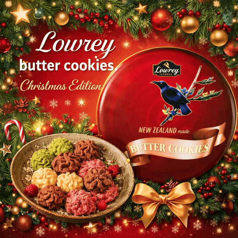 Lowrey Foods Butter Cookies Lowrey 5 Tin Butter Cookie Pack – Raspberry Selection | No Black Sesame Lowrey 5 Tin Butter Cookie Pack – Raspberry Selection | No Black Sesame