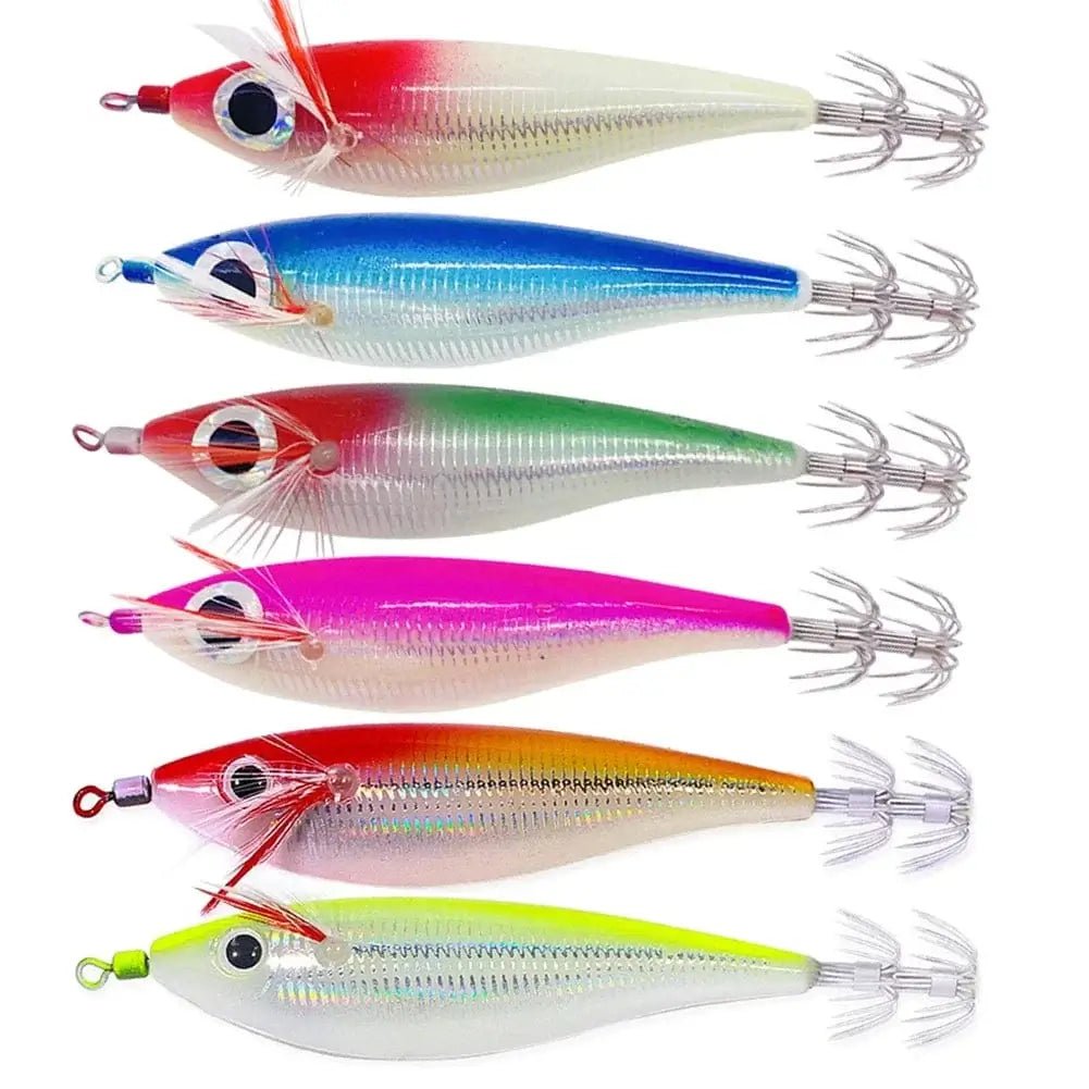 China China Luminous Fishing Lures 10cm 10g Squid Fishing Bait Fluorescent Grow in The Dark Simulation Saltwater Fishing Accessories