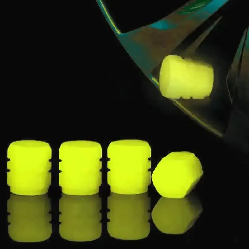 Luminous Fluorescent Tire Valve Caps by Habicare