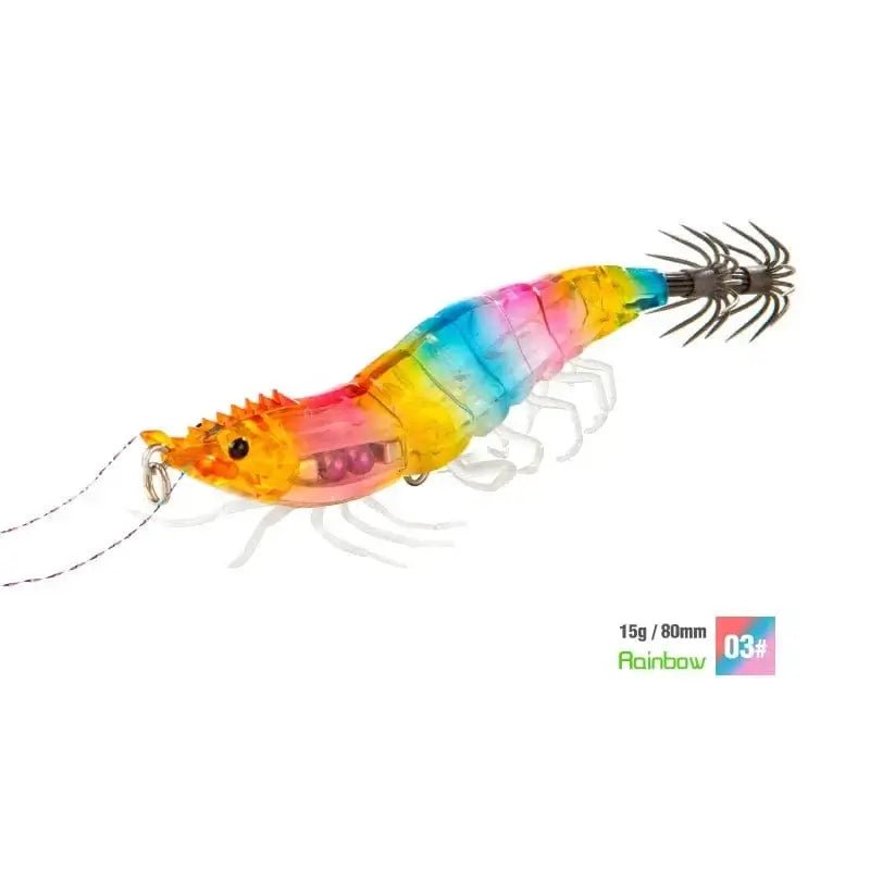 China China 3 Luminous Squid Jig Hook Fishing Lures 8cm 15g Soft Foot Octopus Lure Wood Shrimp Cuttlefish Artificial Hard Bait For Sea Tools