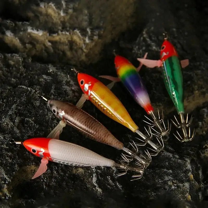 China China Luminous Squid Jig Artificial Bait Squid Fishing Lures Cuttlefish Webfoot Octopus Noctilucent Wood Shrimp Sea Fishing Lure