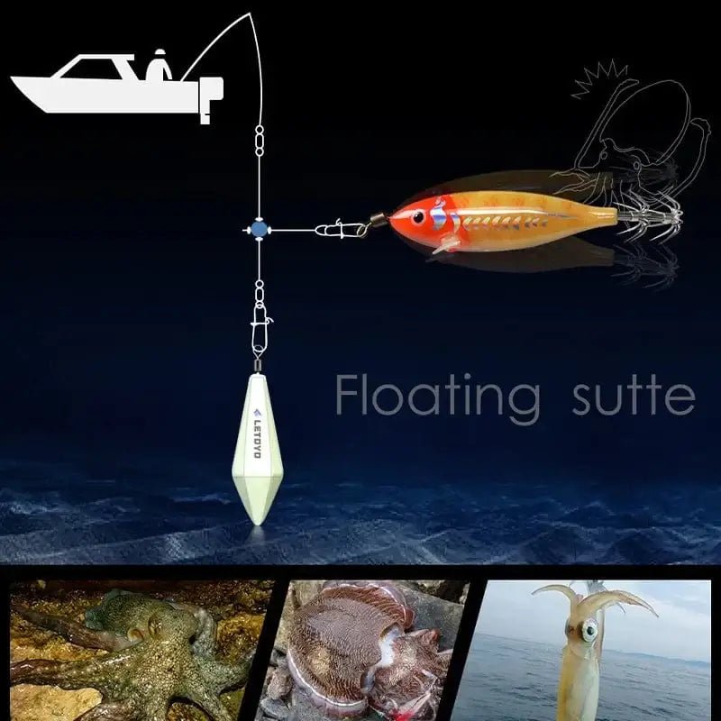 China China Luminous Squid Jig Artificial Bait Squid Fishing Lures Cuttlefish Webfoot Octopus Noctilucent Wood Shrimp Sea Fishing Lure