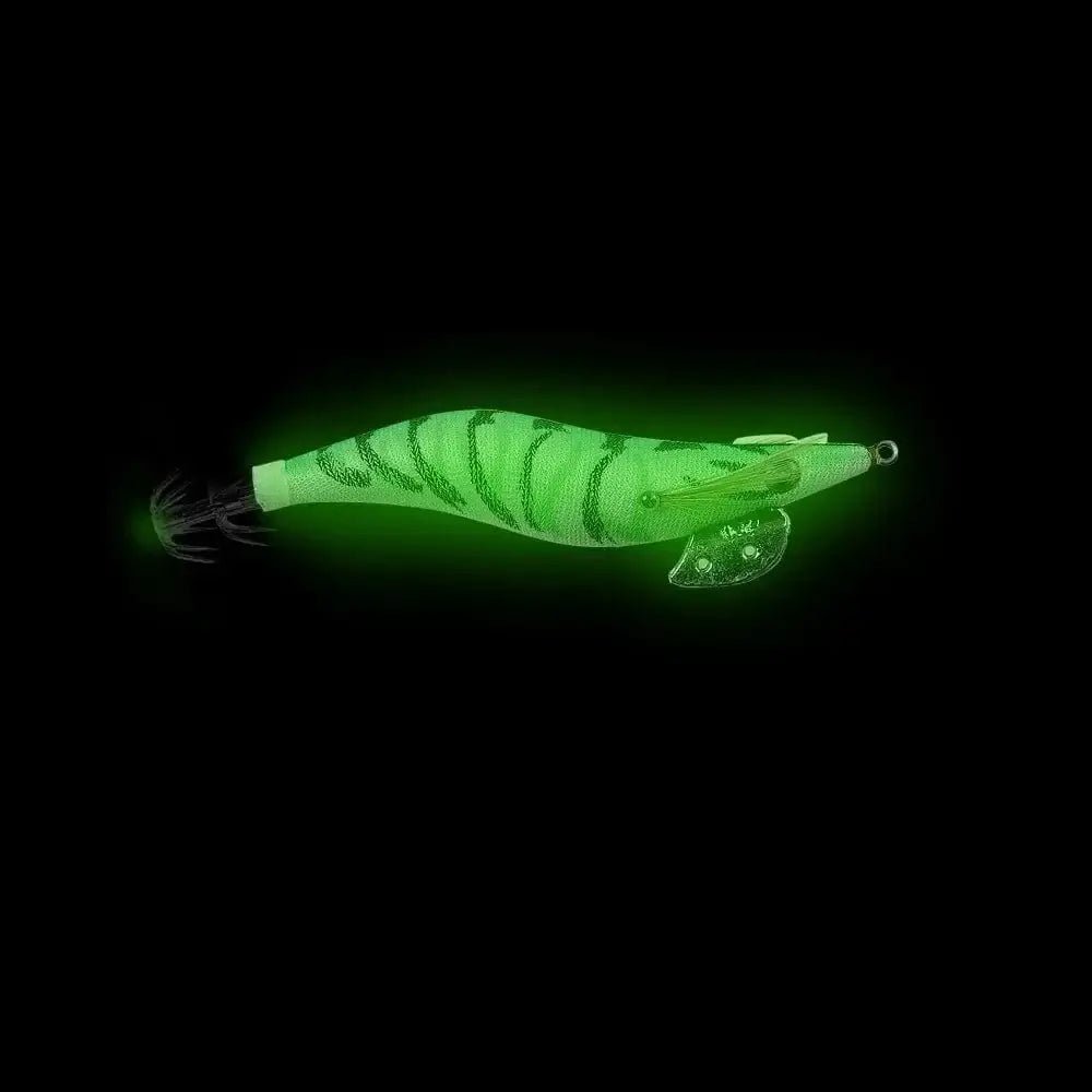 China China 2.0# 2.5# 3.0# Squid Jig Fishing Lures Shrimp Prawn Luminous Glow in Dark Spinner Lures Tackle for Cuttlefish