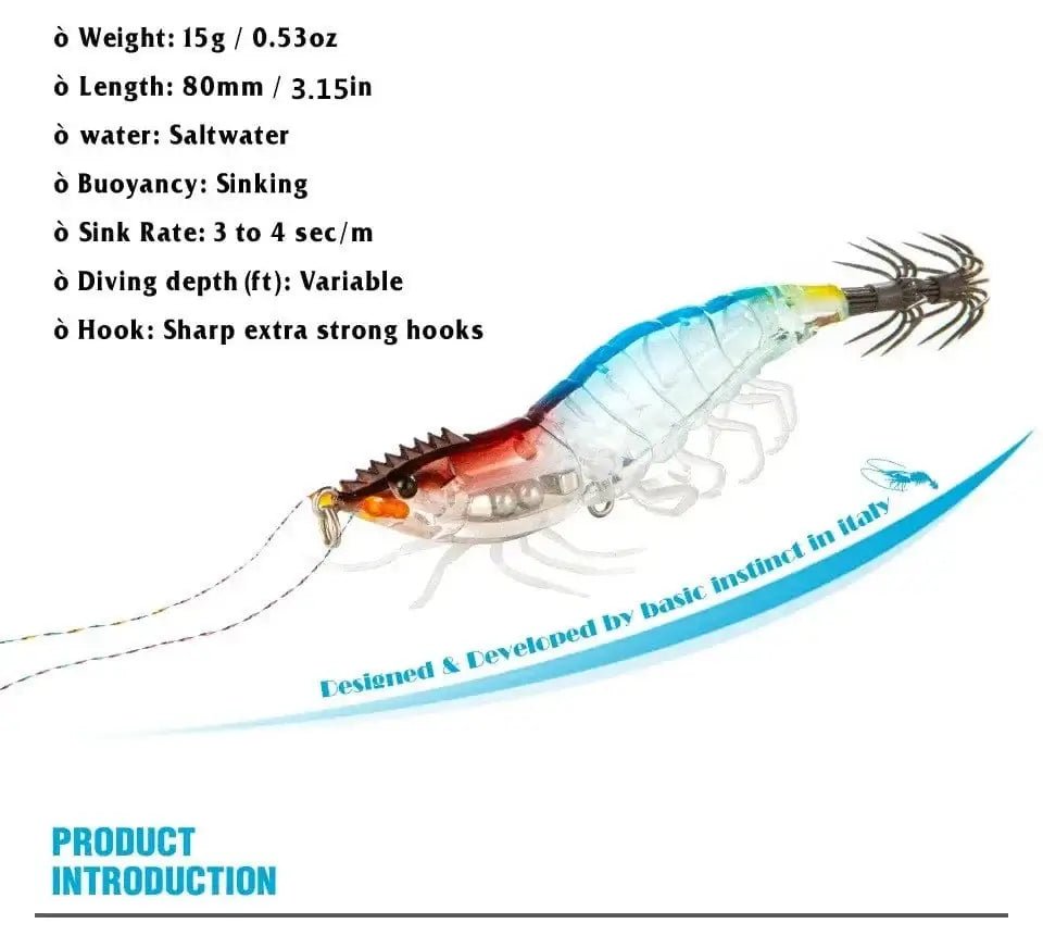 China China Luminous Squid Jig Hook Fishing Lures 8cm 15g Soft Foot Octopus Lure Wood Shrimp Cuttlefish Artificial Hard Bait For Sea Tools