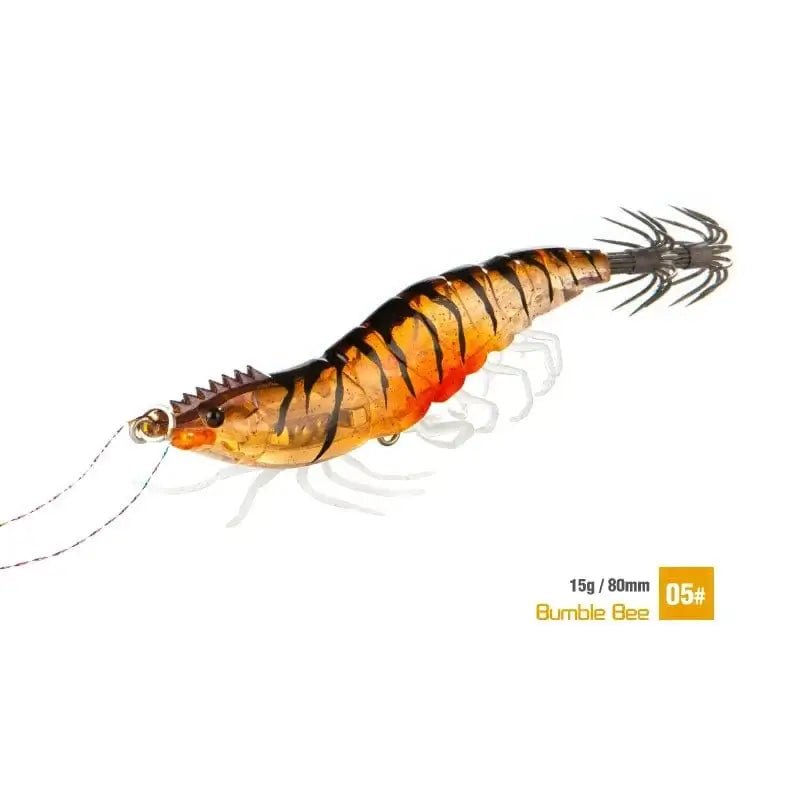 China China 5 Luminous Squid Jig Hook Fishing Lures 8cm 15g Soft Foot Octopus Lure Wood Shrimp Cuttlefish Artificial Hard Bait For Sea Tools