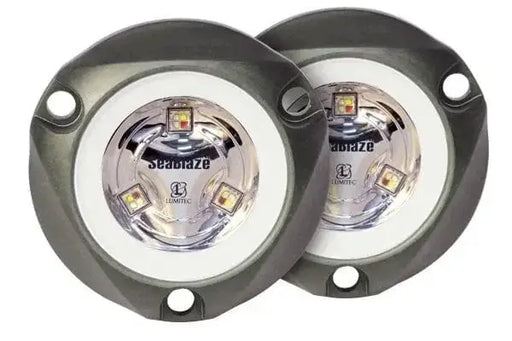 Lumitec Marine Lighting 2 Pack - Seablaze Mini Led Underwater Light (Blue, Non Dimming)