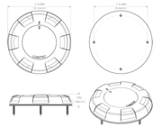 Lumitec Marine Lighting Aurora Surface Mount Dome Light (Wht) - White/Red