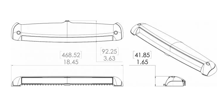 Lumitec Marine Lighting Razor Led Light Bar (Blk) - Flood