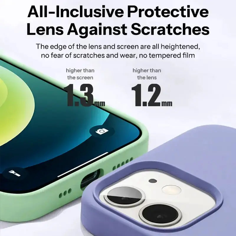 Silicone iPhone Case (iPhone 6 to iPhone 15 Series) - Available in light blue, red & black by Habicare