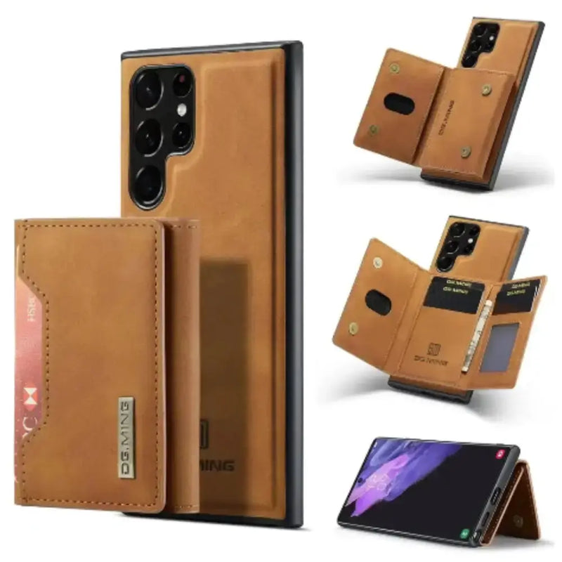 M2 Leather Case for Samsung (Brown with wallet) by Habicare