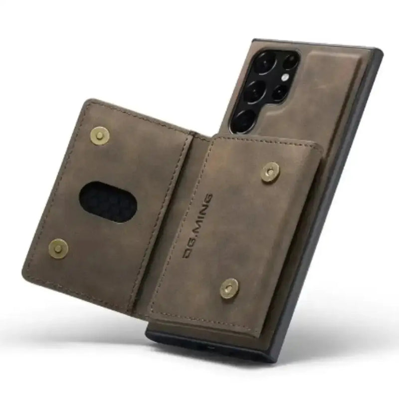 M2 Leather Case for Samsung (Coffee with wallet) by Habicare