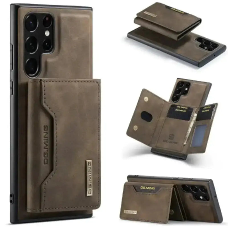 M2 Leather Case for Samsung (Coffee with wallet) by Habicare