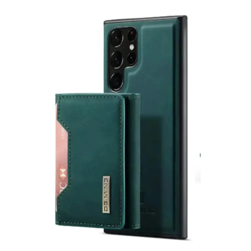 M2 Leather Case for Samsung (Green with wallet) by Habicare