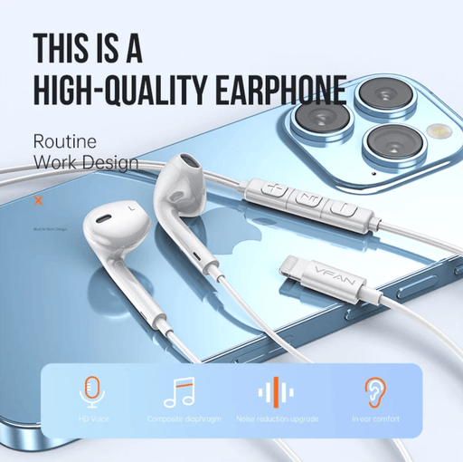 techplus TechPlus M21 Lightning Earphones With In Line Remote And Mic TechPlus M21 Lightning Earphones With In Line Remote