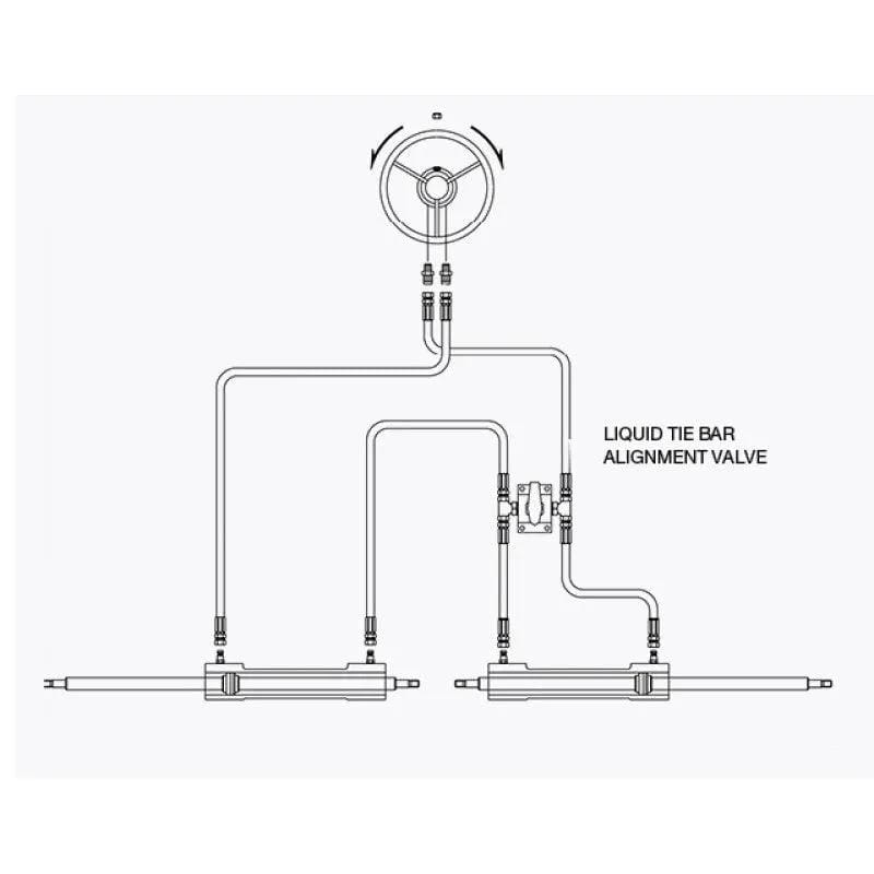 Absolute Marine Steering MaXtek Hydraulic Steering Liquid Tie Bar Hydraulic Steering Liquid Tie Bar For Boats