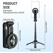 360° Selfie Stick with Bluetooth & Foldable Stand by Habicare