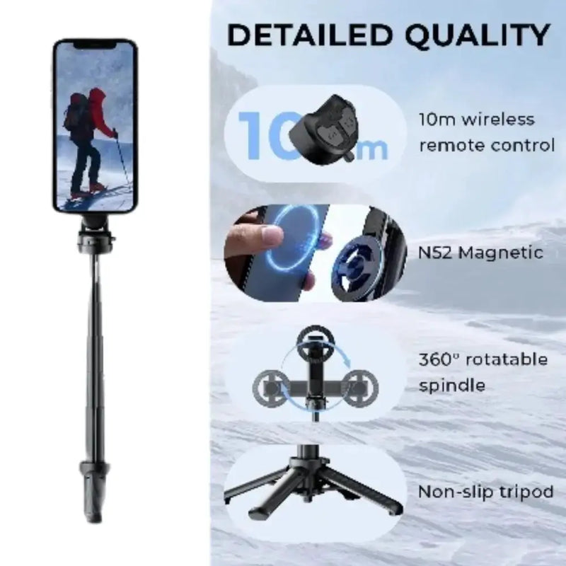 360° Selfie Stick with Bluetooth & Foldable Stand by Habicare