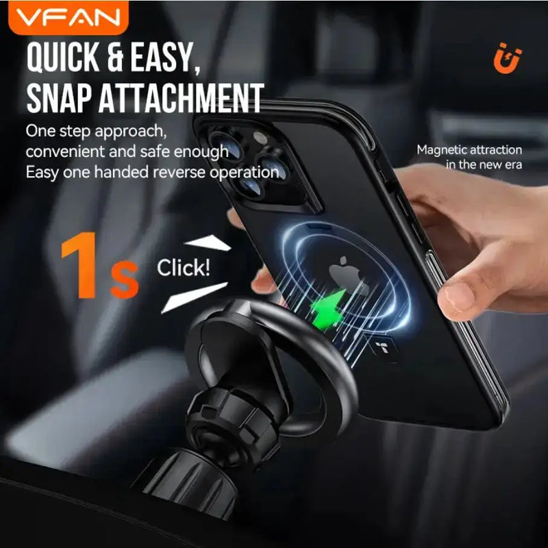 techplus Magnetic Air Vent Phone Mount with 360° Rotation & Hook Locking (H09) TechPlus H09 Magnetic Air Vent Car Phone Mount