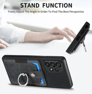 Magnetic Card Holder with Ring – Black by techplus